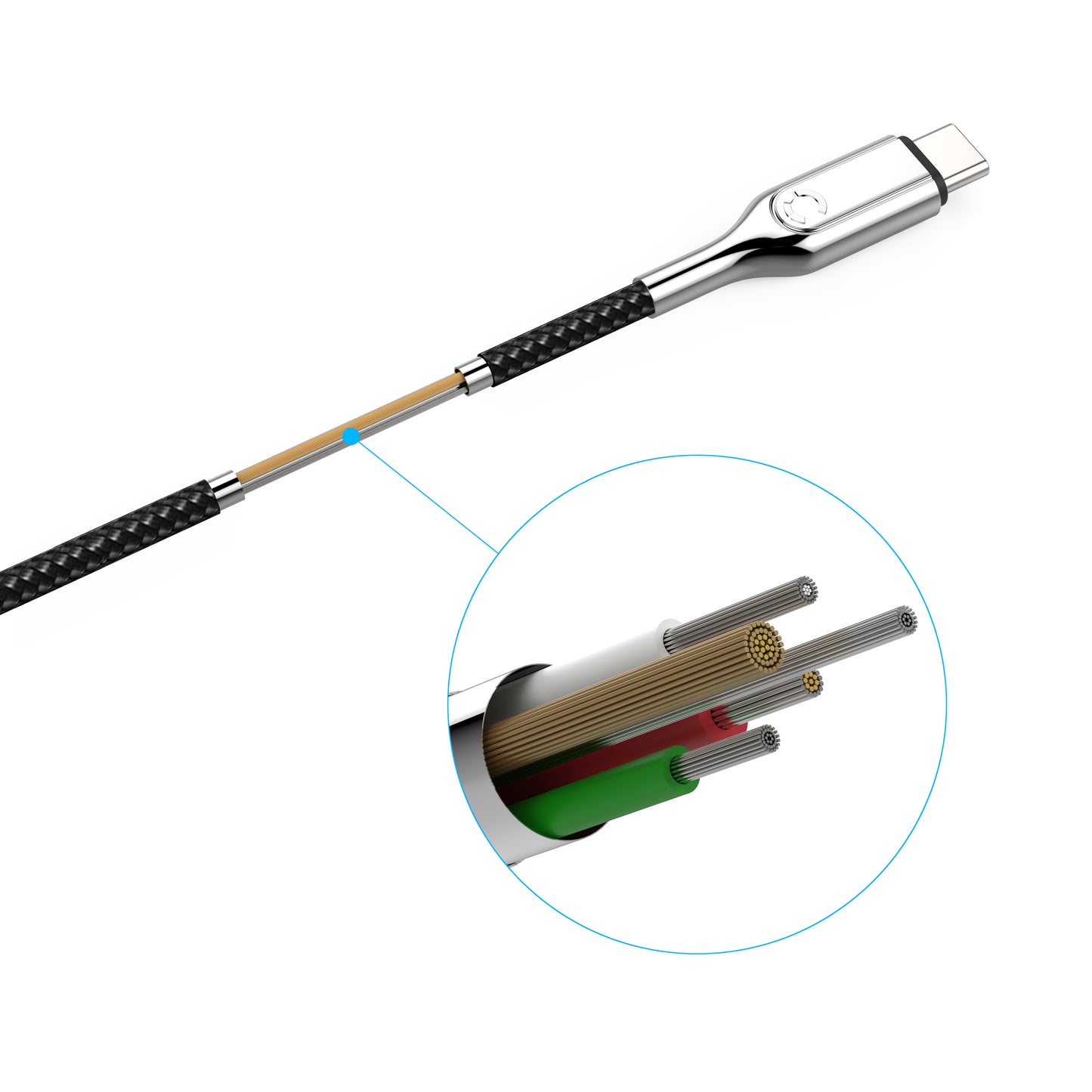 Cygnett Armoured 2.0 USB-C to USB-C (5A/100W) Cable 1M (Black)