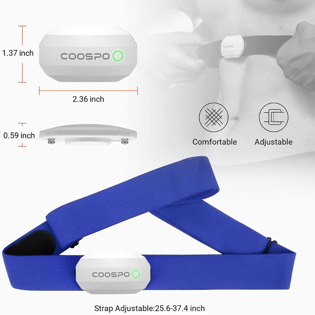 Coospo H808S Heart Rate Monitor (White)