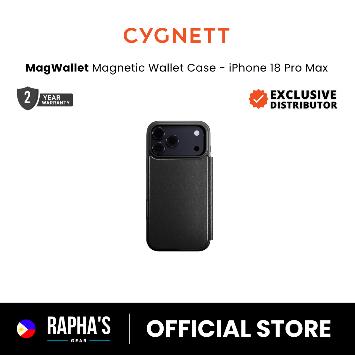 Cygnett MagWallet Magnetic Wallet Case for iPhone 18 Series