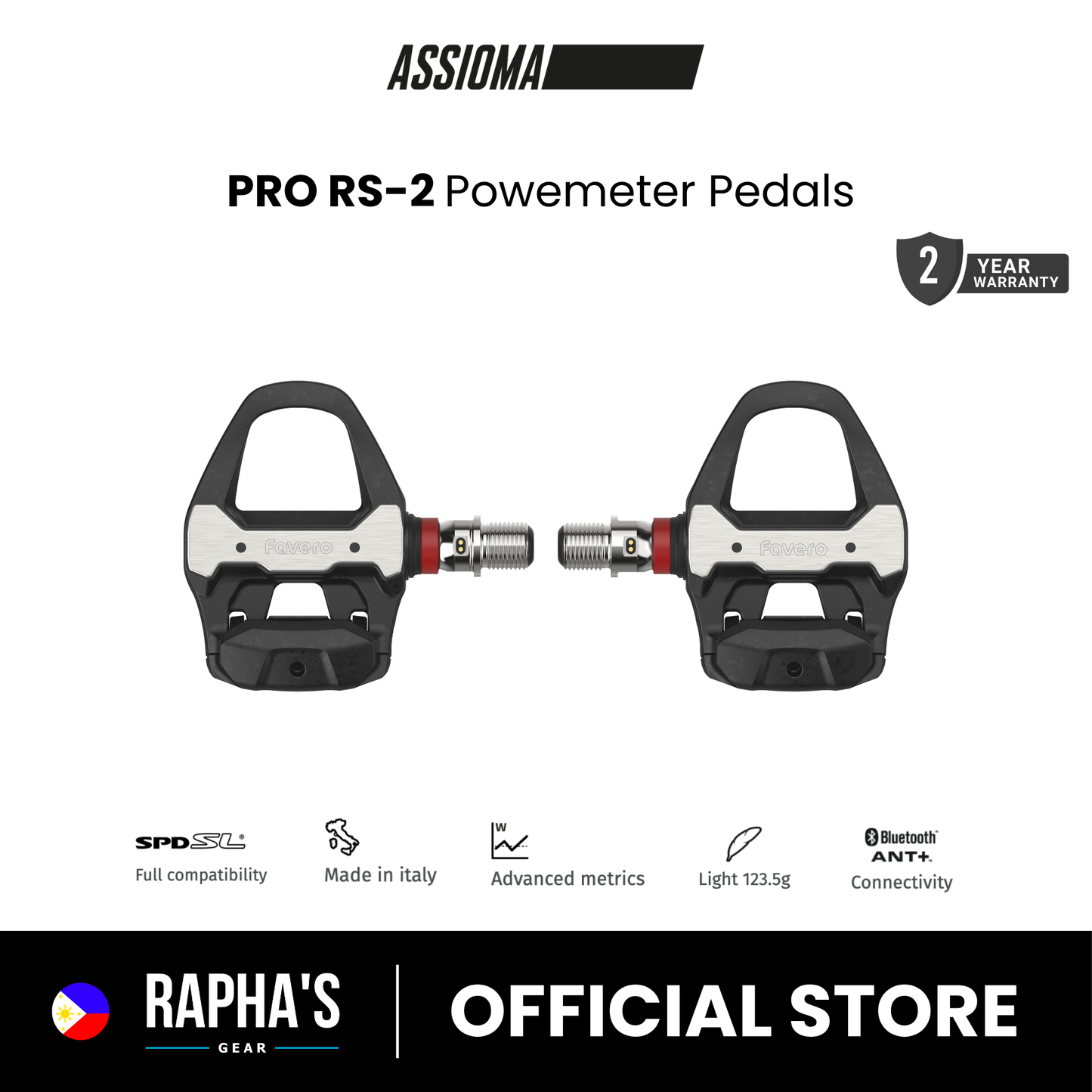 Assioma Pro RS-2 Shimano-Compatible Power Meter Pedals