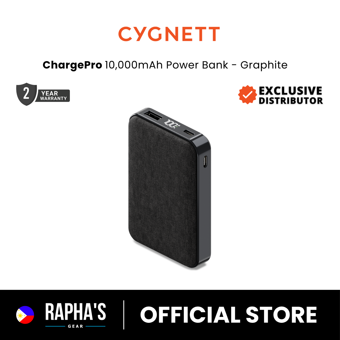 Cygnett ChargePro 10,000mAh Power Bank