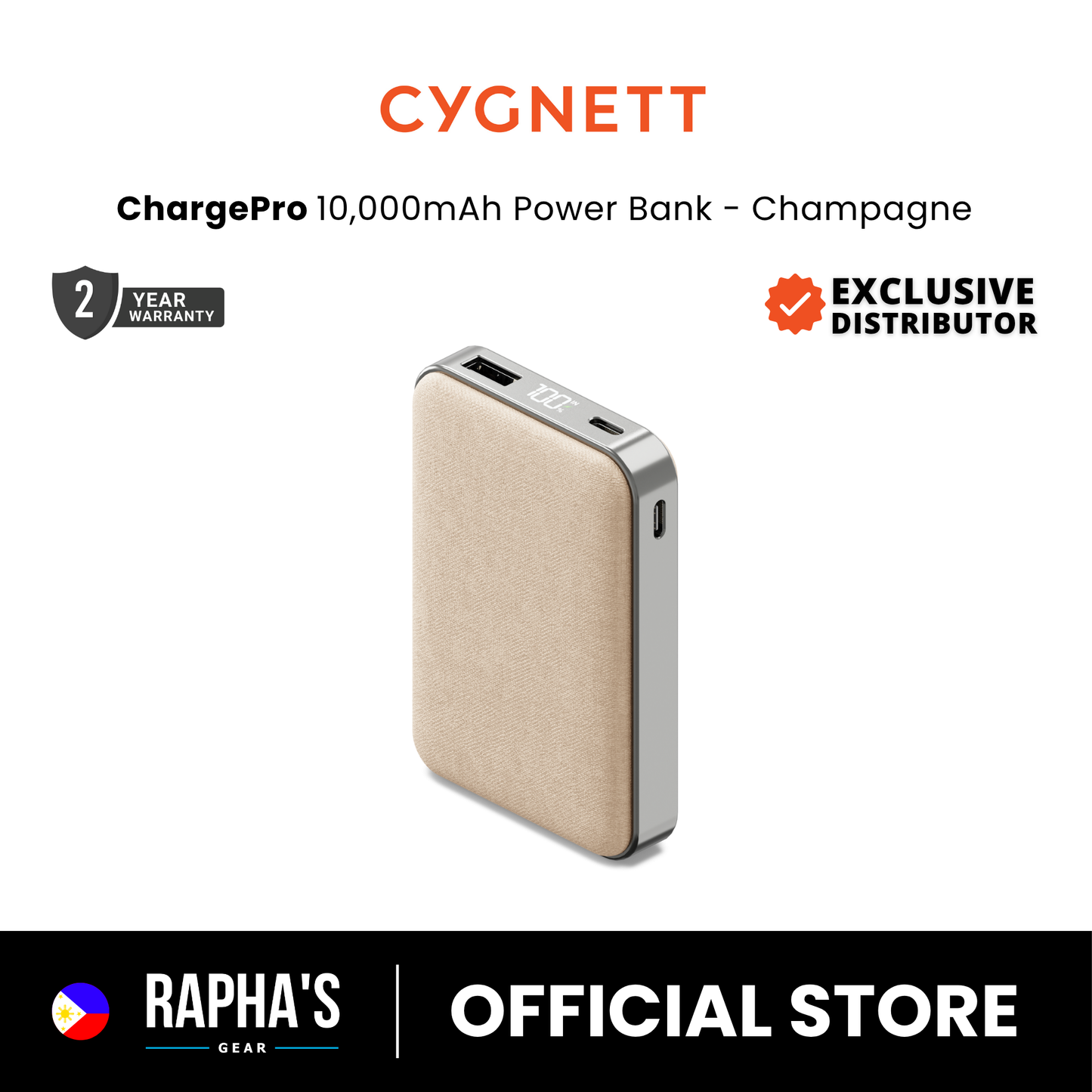 Cygnett ChargePro 10,000mAh Power Bank