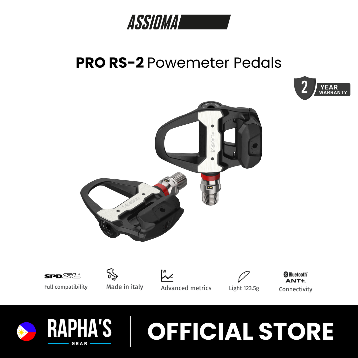 Assioma Pro RS-2 Shimano-Compatible Power Meter Pedals