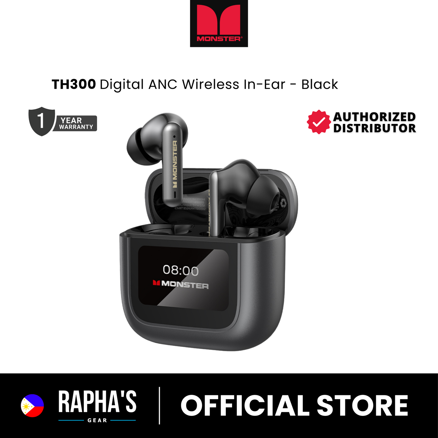 Monster TH300 Active Noise Cancellation In-Ear Wireless Earphones