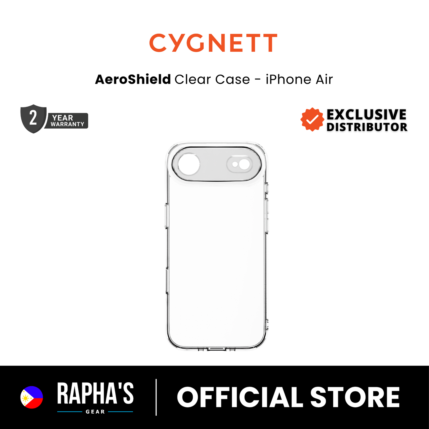 Cygnett AeroShield Protective Clear Case for iPhone 17