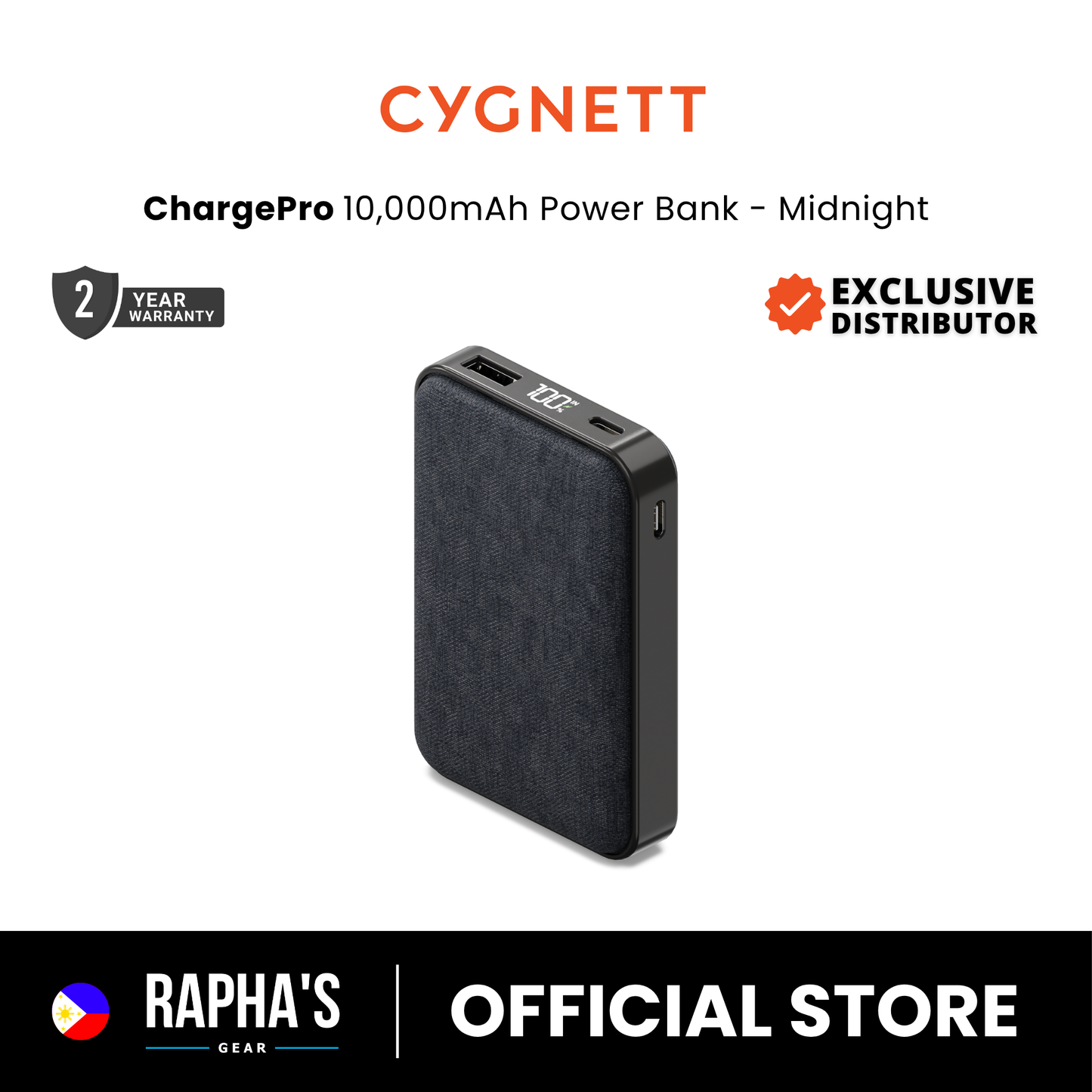 Cygnett ChargePro 10,000mAh Power Bank