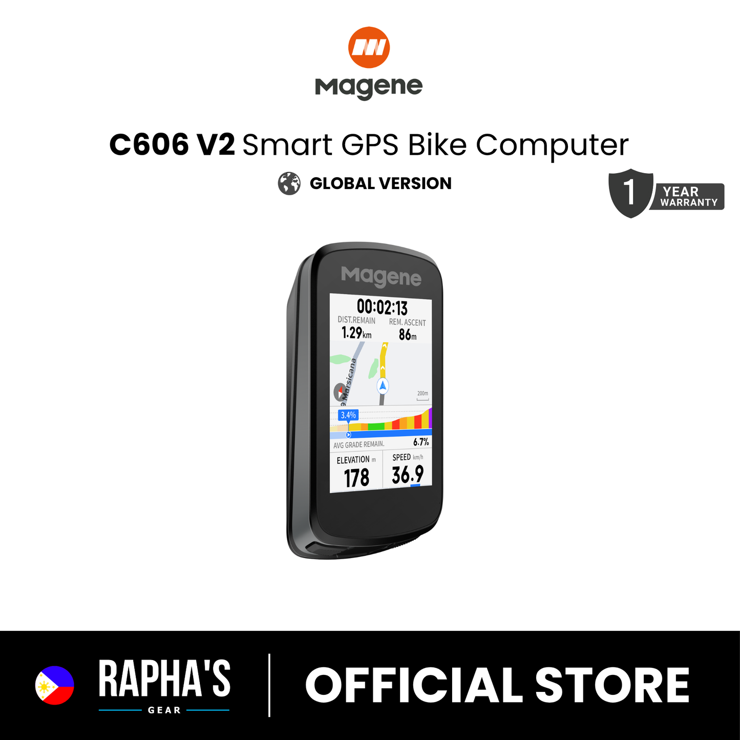 Magene C606 V2 Smart GPS Bike Computer