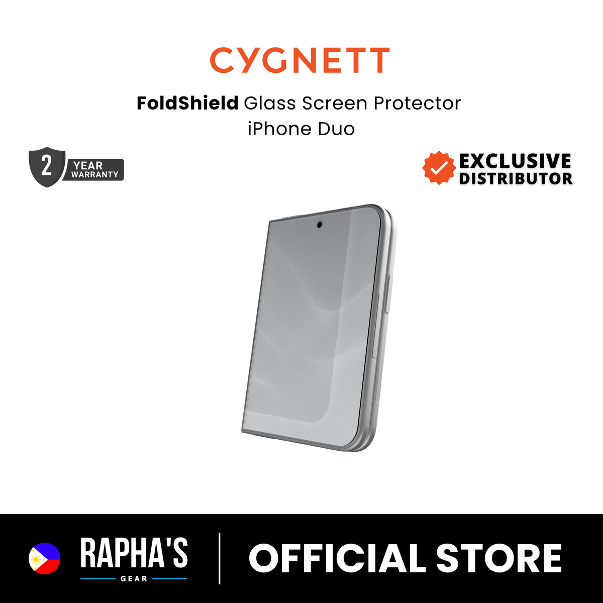 Cygnett FoldShield Glass Protector for iPhone Duo