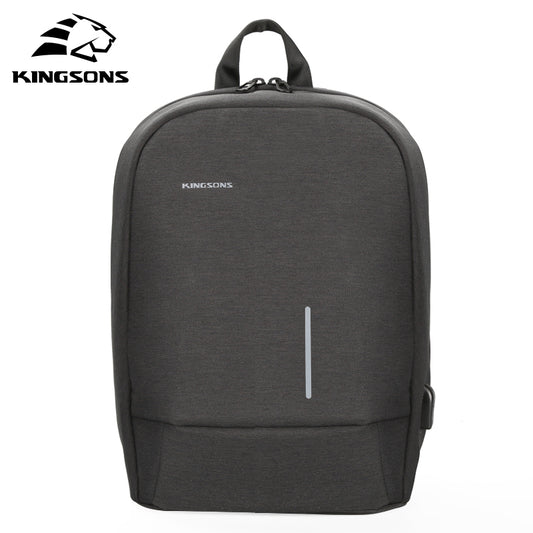 KS3176W 13.3" Water Repellent Laptop Single Strap Backpack with USB Charging Socket