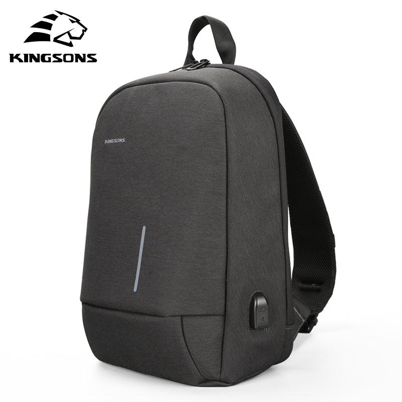 KS3176W 13.3" Water Repellent Laptop Single Strap Backpack with USB Charging Socket