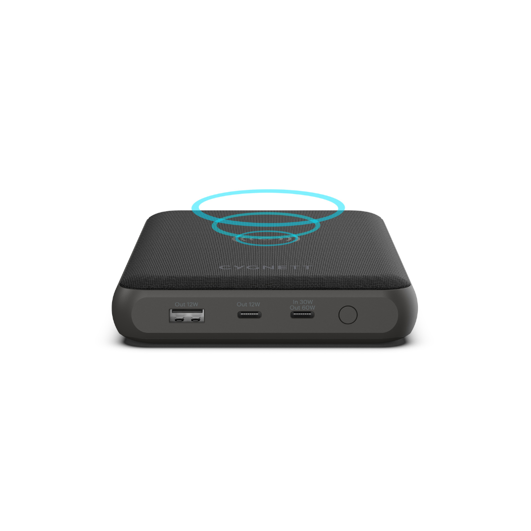 Cygnett ChargeUp Edge+ 27,000 mAh USB-C Laptop & Wireless Power Bank