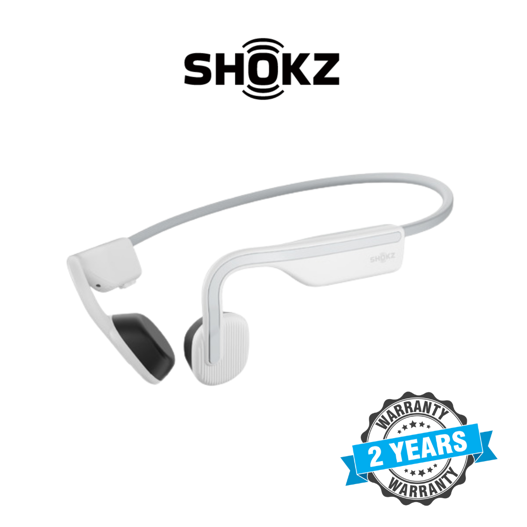 Shokz OpenMove Bone Conduction Open-Ear Bluetooth Headphones (White)