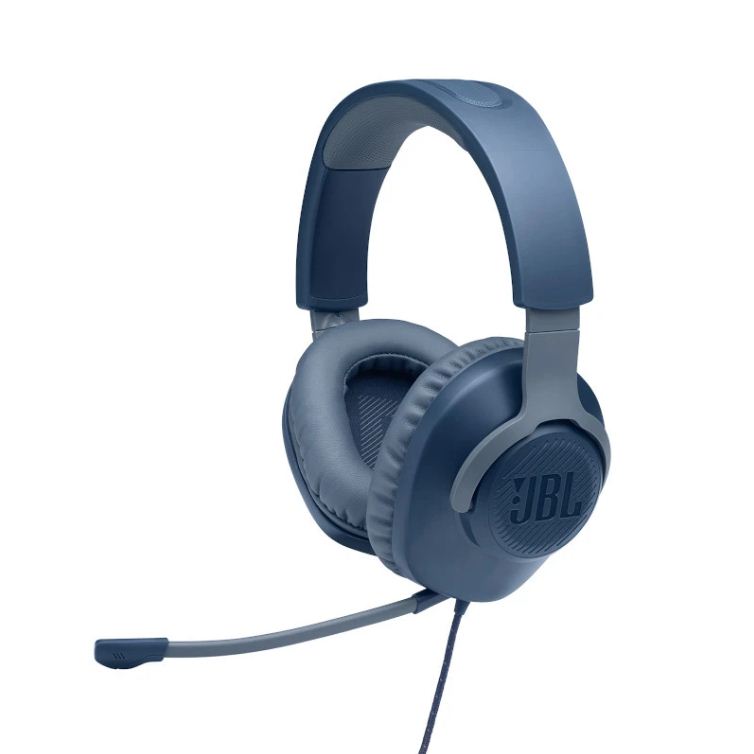 JBL Quantum 100 Wired over-ear Gaming Headset (Blue)