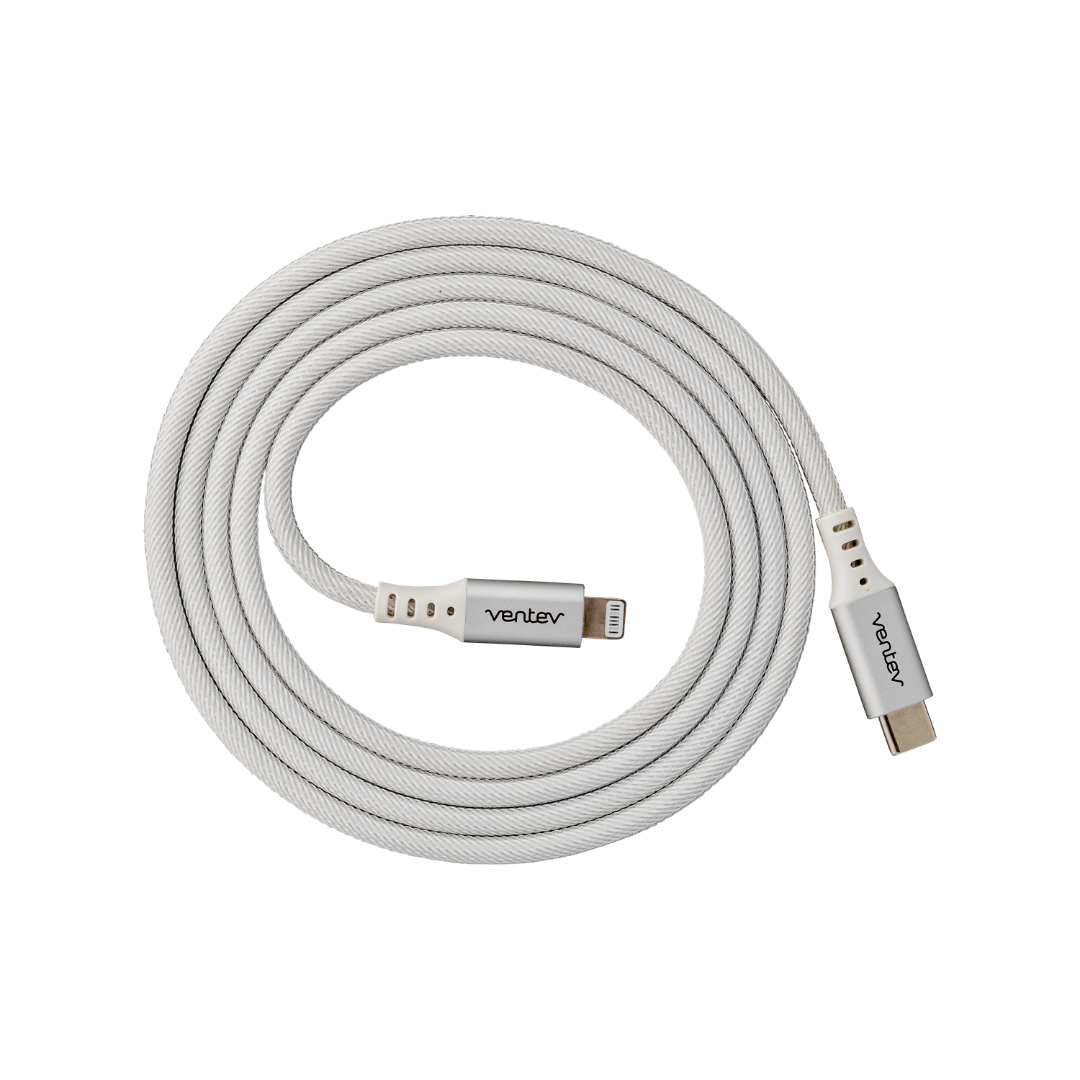 Ventev ChargeSync Alloy USB-C to Lightning Cable - White